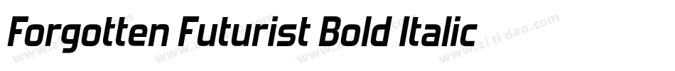 Forgotten Futurist Bold Italic字体转换